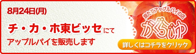 札幌駅前通地下歩行空間チ・カ・ホ東ビッセ様にてアップルパイを販売します