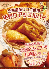 北海道どさんこプラザ 札幌店様にてアップルパイを販売します